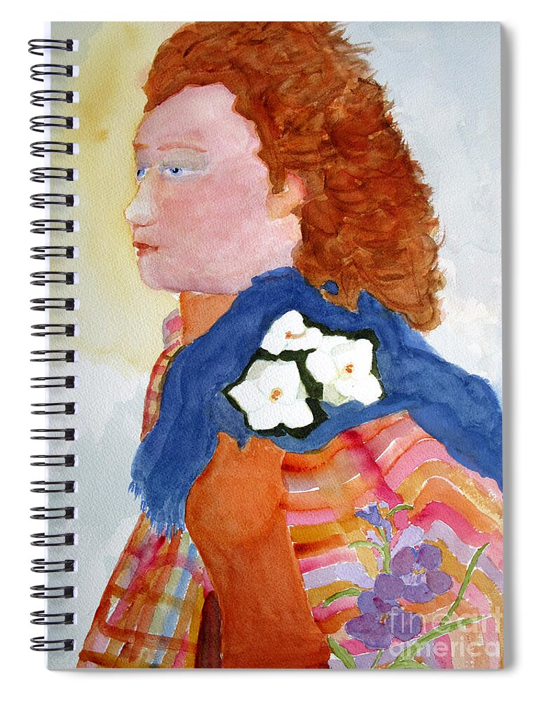 Poet Spiral Notebook featuring the painting The Poet by Sandy McIntire