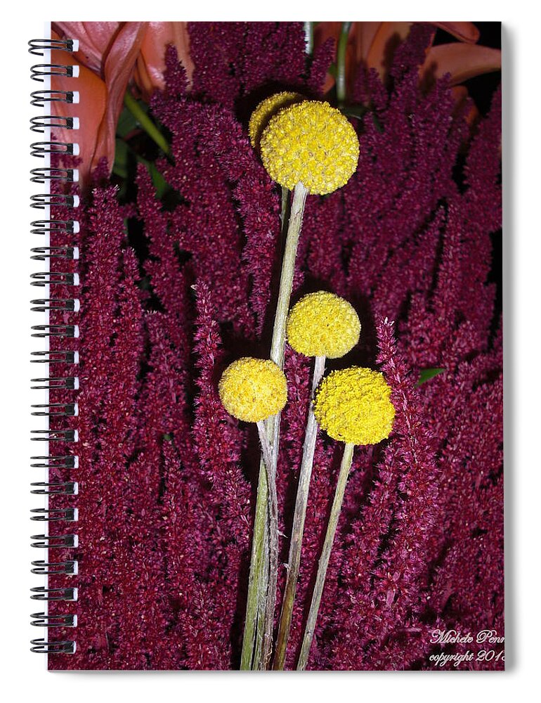 Flower Photograph Spiral Notebook featuring the photograph The Power of Awareness by Michele Penn