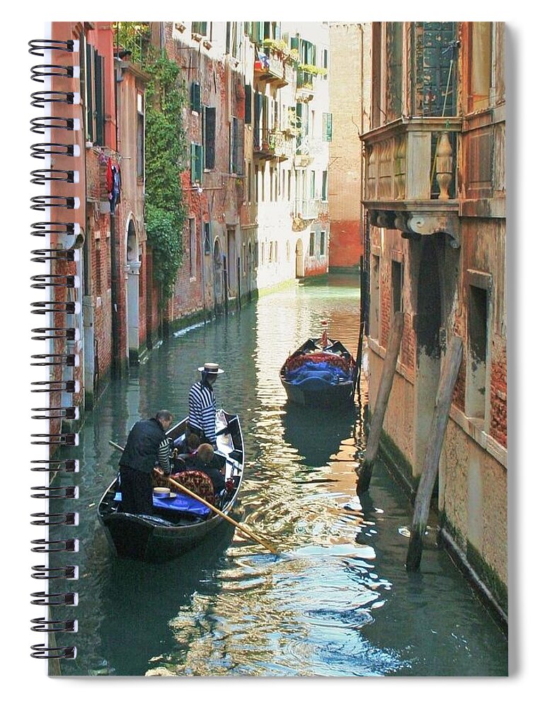 Canal Spiral Notebook featuring the photograph The Quiet Canal by Nigel Radcliffe