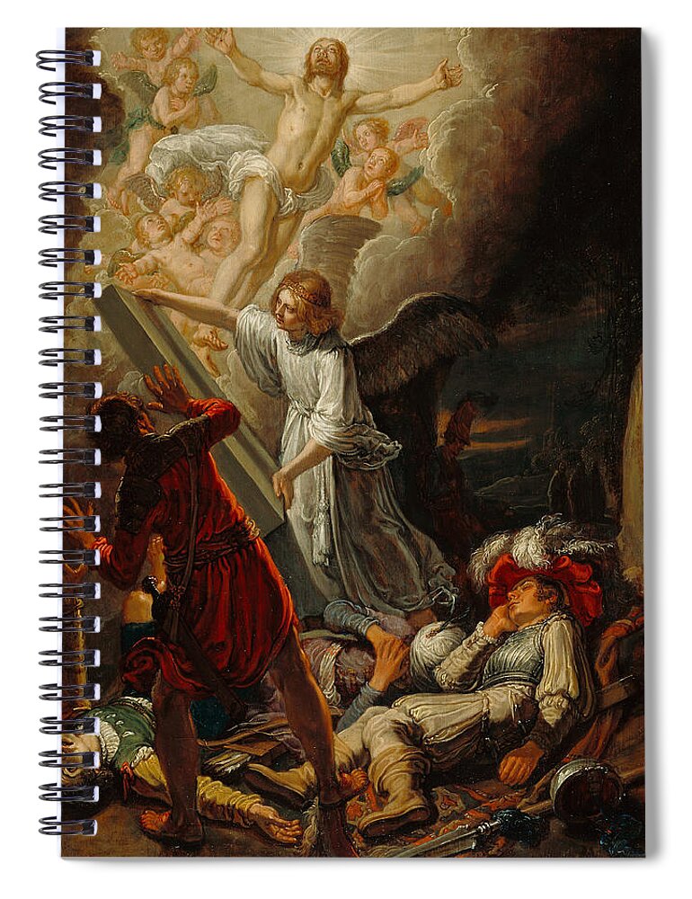 Pieter Lastman Spiral Notebook featuring the painting The Resurrection by Pieter Lastman