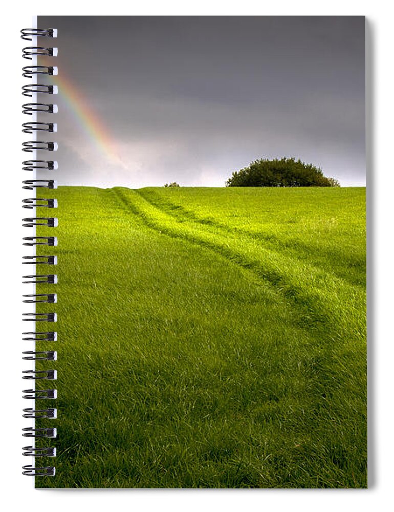 Rainbow Spiral Notebook featuring the photograph The Right Way by Mal Bray
