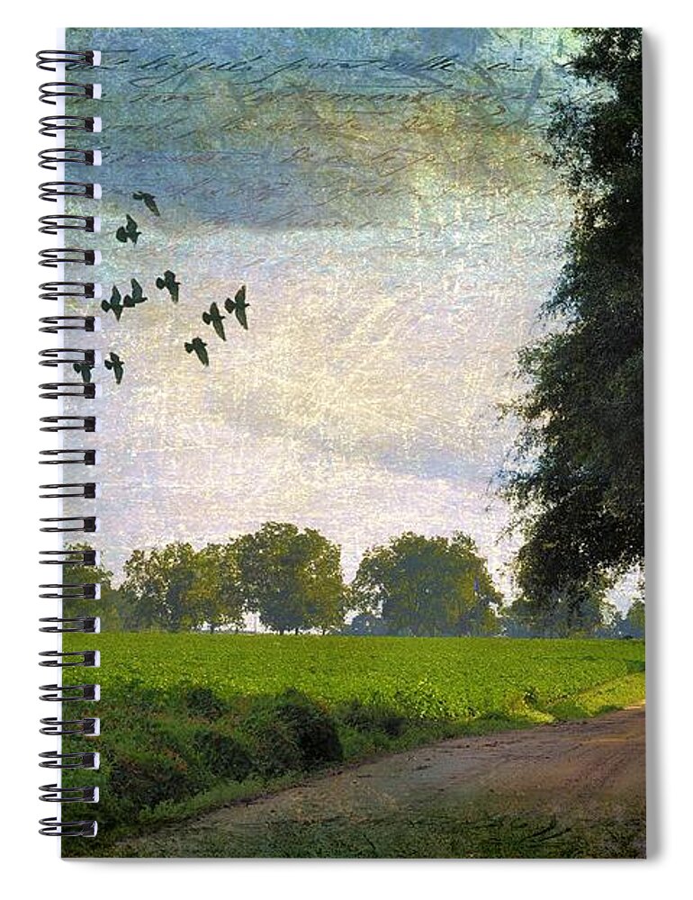 Landscapes Spiral Notebook featuring the photograph The Road Home by Jan Amiss Photography