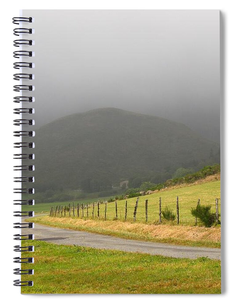 Mist Spiral Notebook featuring the photograph The Road Less Travelled by Mary Ellen Mueller Legault