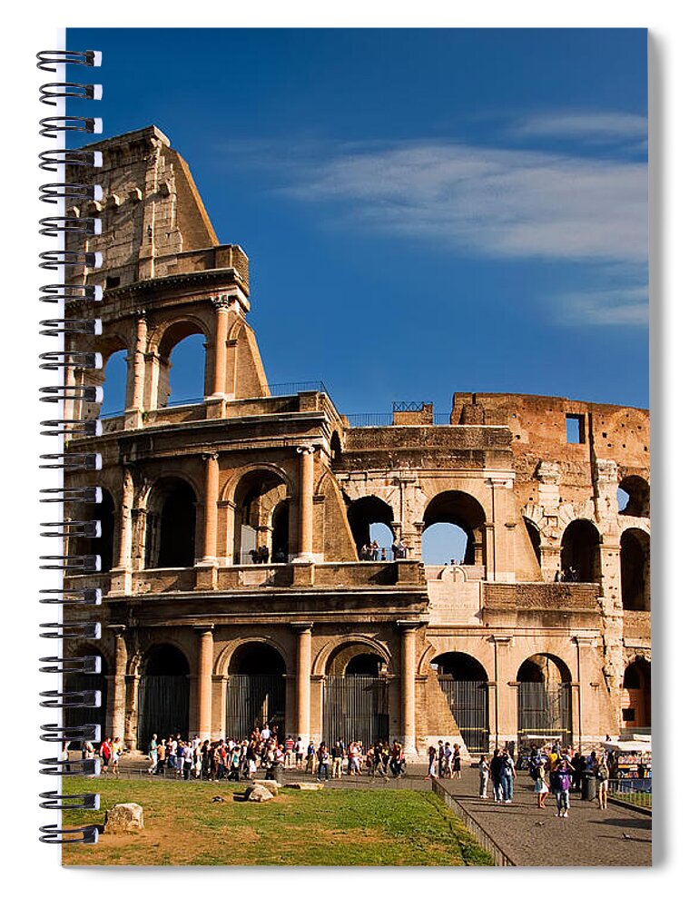 Colosseum Spiral Notebook featuring the photograph The Roman Colosseum by Weston Westmoreland