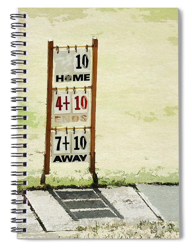 Bowls Spiral Notebook featuring the photograph The Score Board by Steve Taylor