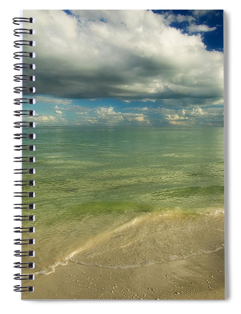 Amazing Spiral Notebook featuring the photograph The Sea and the Sky by Richard Leighton