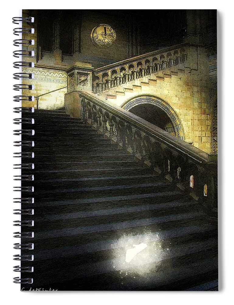 Architecture Spiral Notebook featuring the painting The Shoe Forgotten by RC DeWinter
