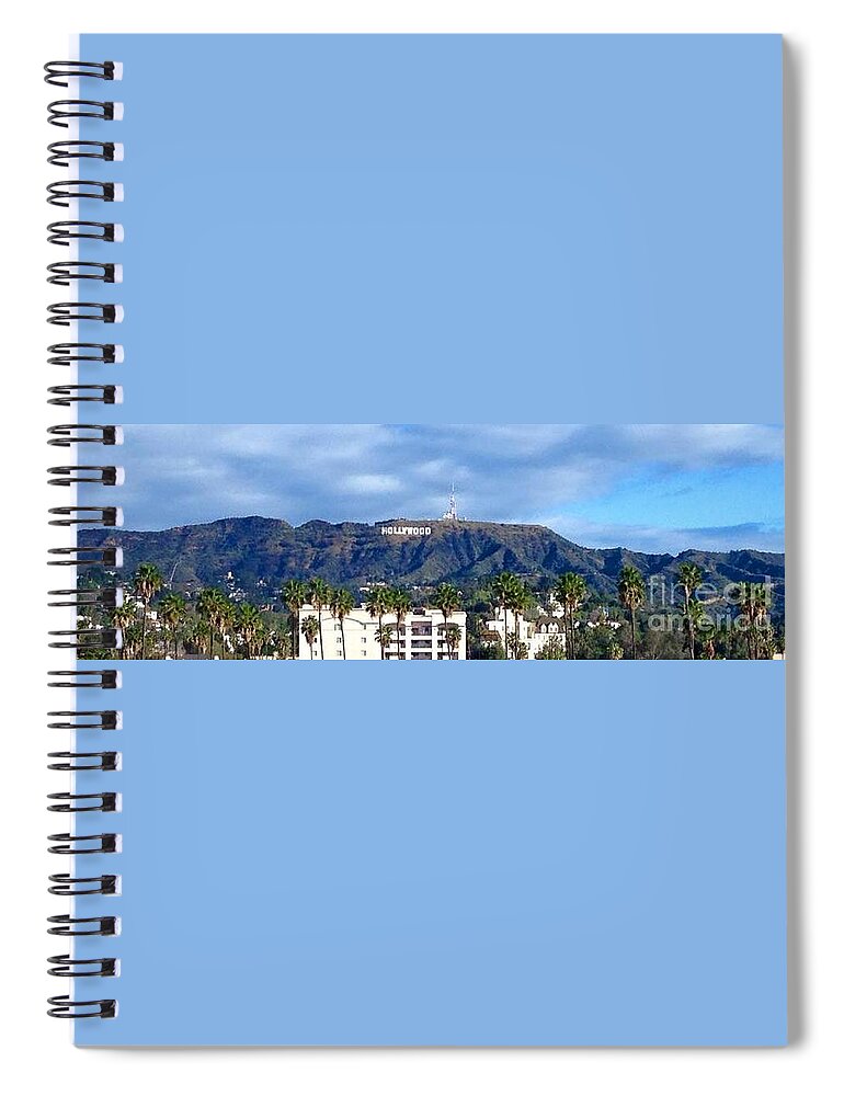 Hollywood Spiral Notebook featuring the photograph The Sign by Denise Railey