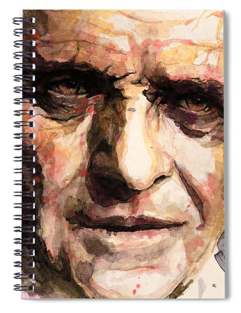 Anthony Hopkins Spiral Notebook featuring the painting The Silence of the Lambs by Laur Iduc