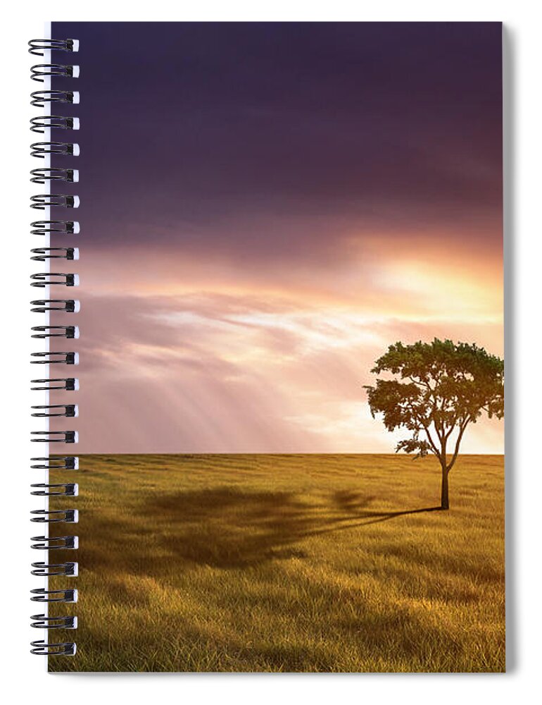 Tranquility Spiral Notebook featuring the photograph The Sky Is Crying by Carlos Gotay