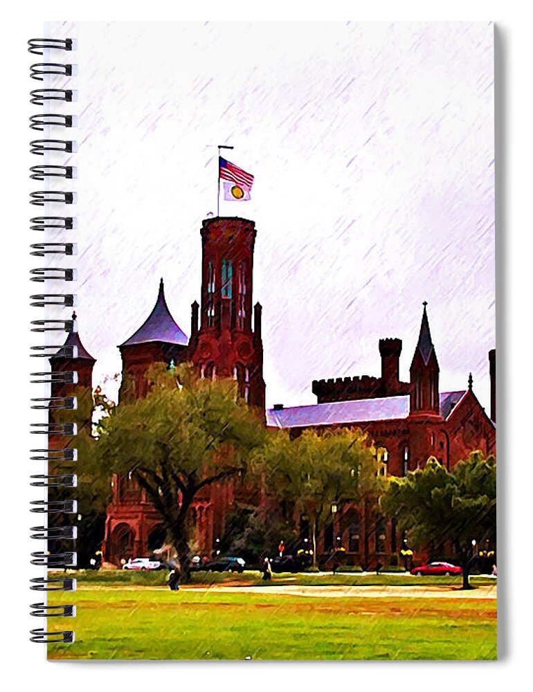 Washington Spiral Notebook featuring the photograph The Smithsonian by Bill Cannon