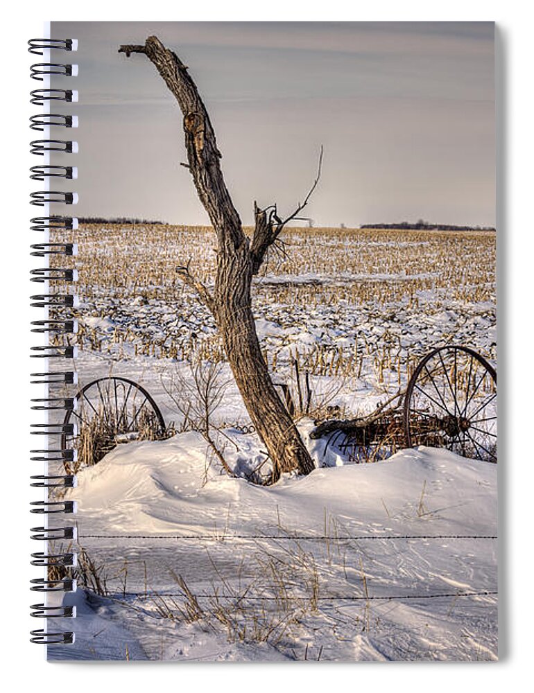 South Dakota Spiral Notebook featuring the photograph The Snow Drift and Time Forgotten by M Dale