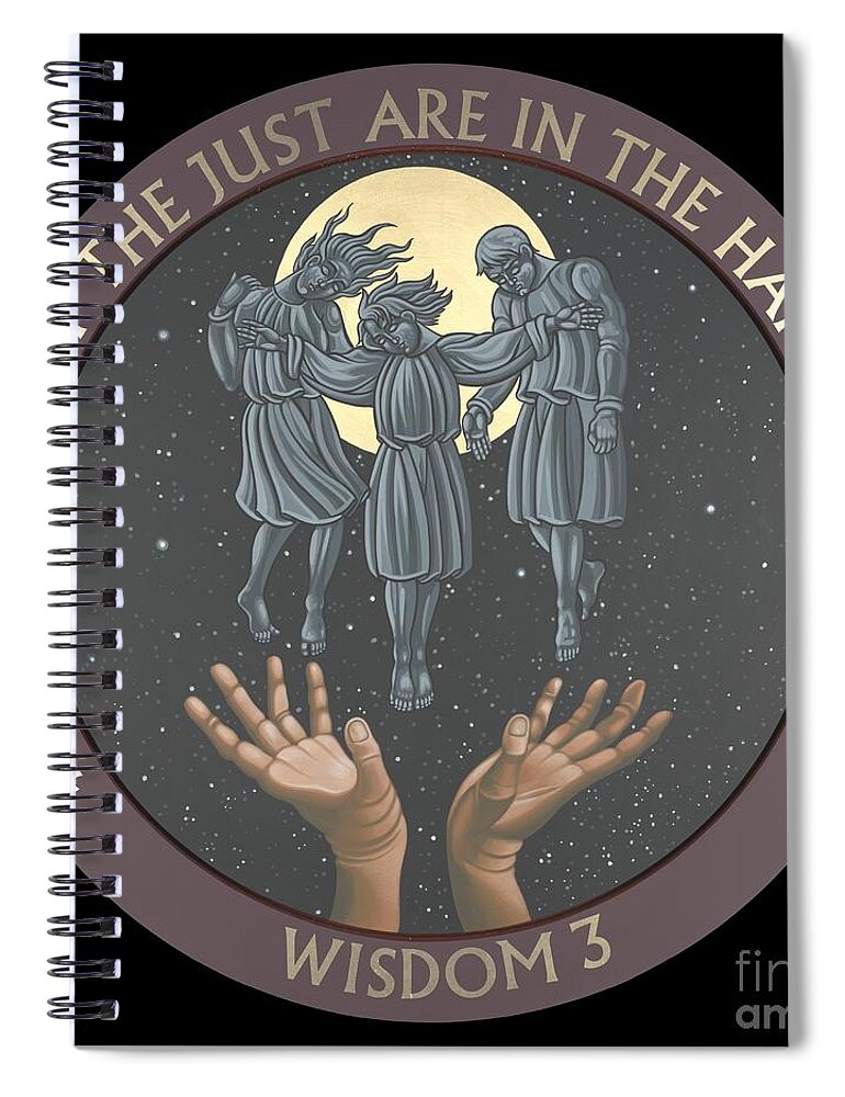 The Souls Of The Just Are In The Hands Of God Spiral Notebook featuring the painting The Souls of the Just are in the Hands of God 172 by William Hart McNichols