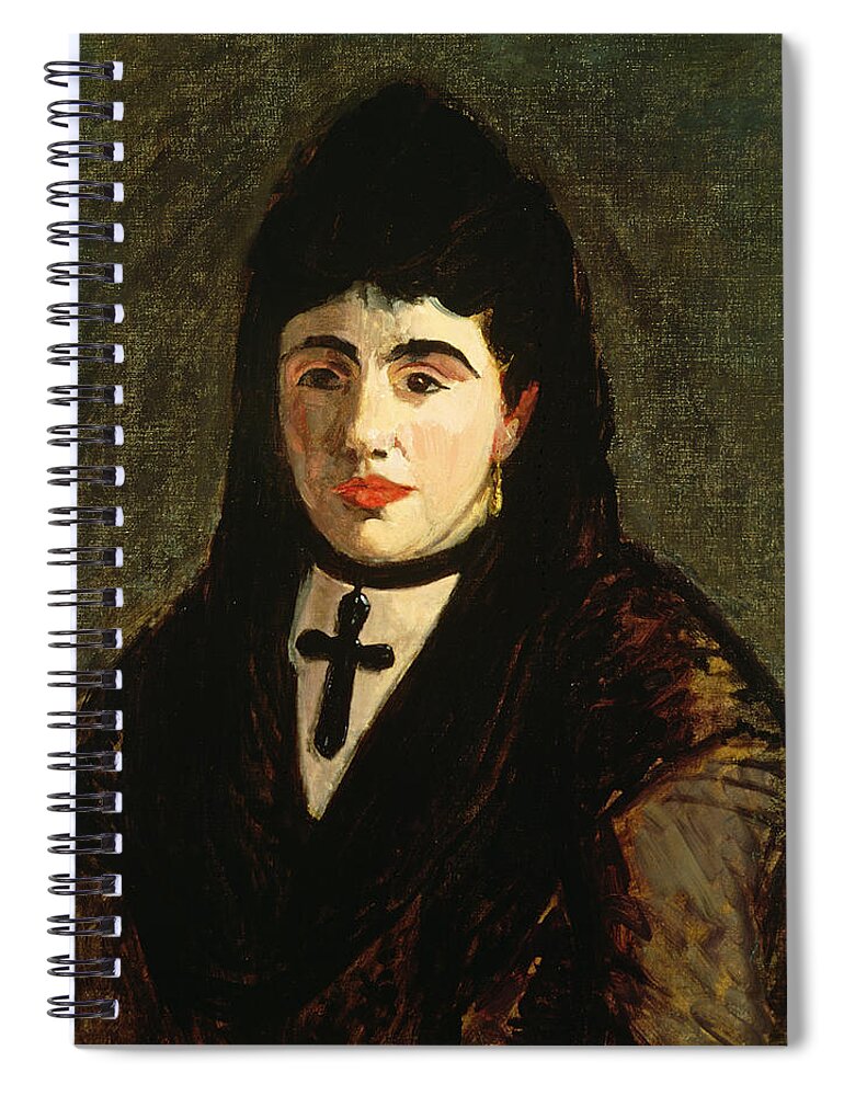 Spanish Spiral Notebook featuring the painting The Spaniard by Edouard Manet