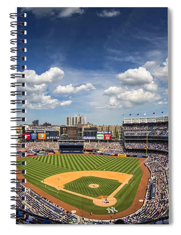 Ny Yankees Spiral Notebook featuring the photograph The Stadium by Rick Berk