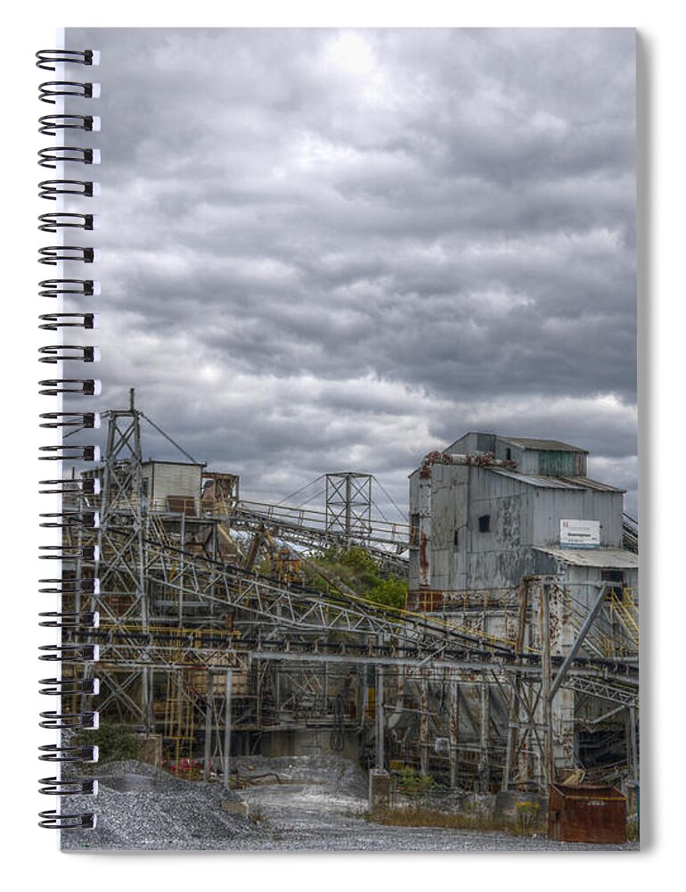 Richard Reeve Spiral Notebook featuring the photograph The Stone Quarry by Richard Reeve