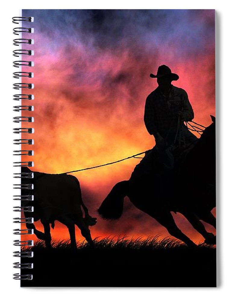 Western Spiral Notebook featuring the photograph The Stray by Stephanie Laird