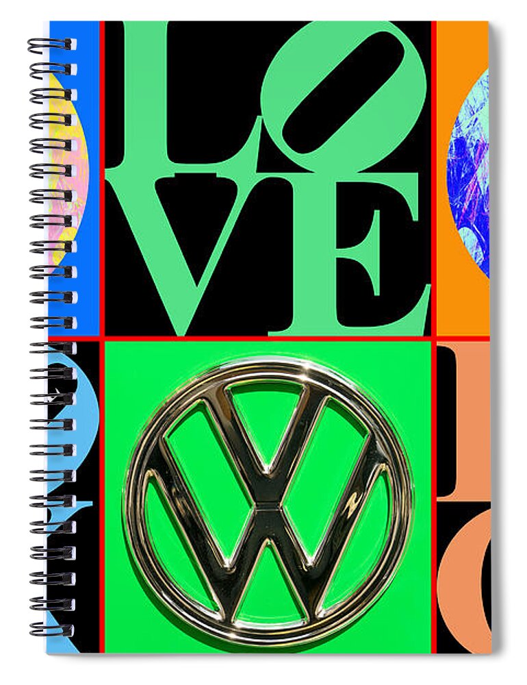 Wingsdomain Spiral Notebook featuring the photograph The Summer of Love 20140605 Horizontal BL by Wingsdomain Art and Photography