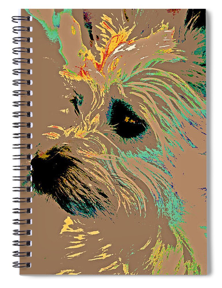 Cairn Terrier Spiral Notebook featuring the photograph The Terrier by Lynn Sprowl