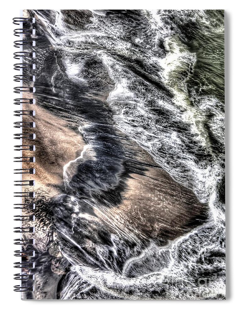Panama Spiral Notebook featuring the photograph The Tide from Above by Bob Hislop
