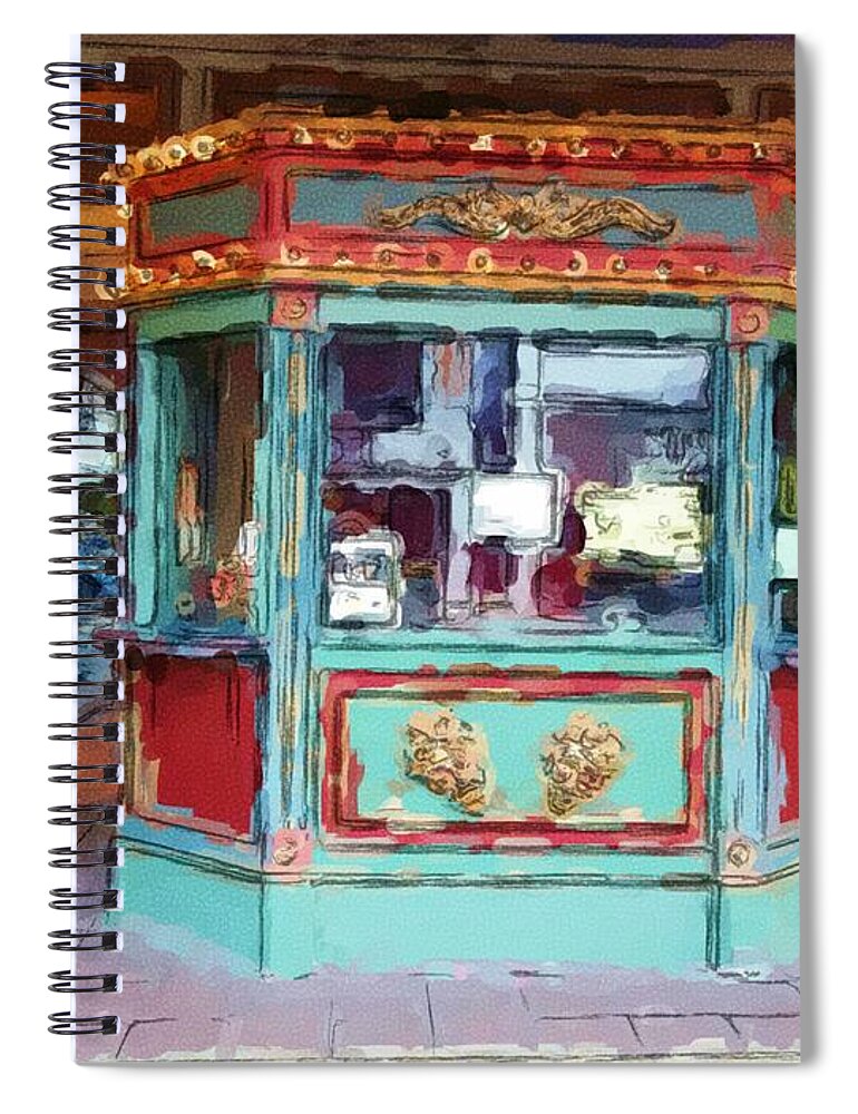  Spiral Notebook featuring the photograph The Tivoli Theatre by Kelly Awad