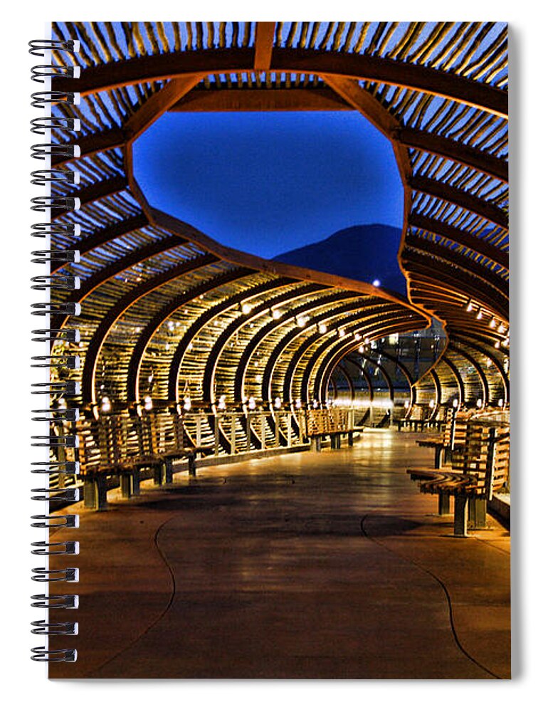 Dos Lagos Spiral Notebook featuring the photograph The Tunnel at Dos Lagos by Tommy Anderson