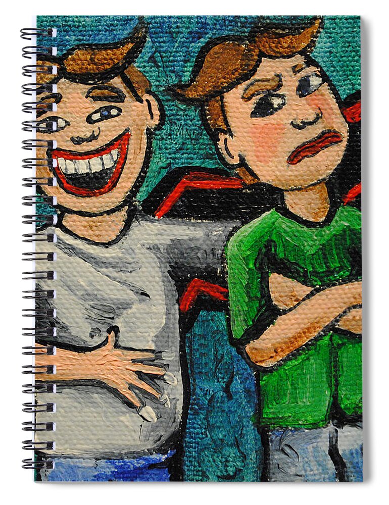 Tillie Spiral Notebook featuring the painting The Twin Split by Patricia Arroyo
