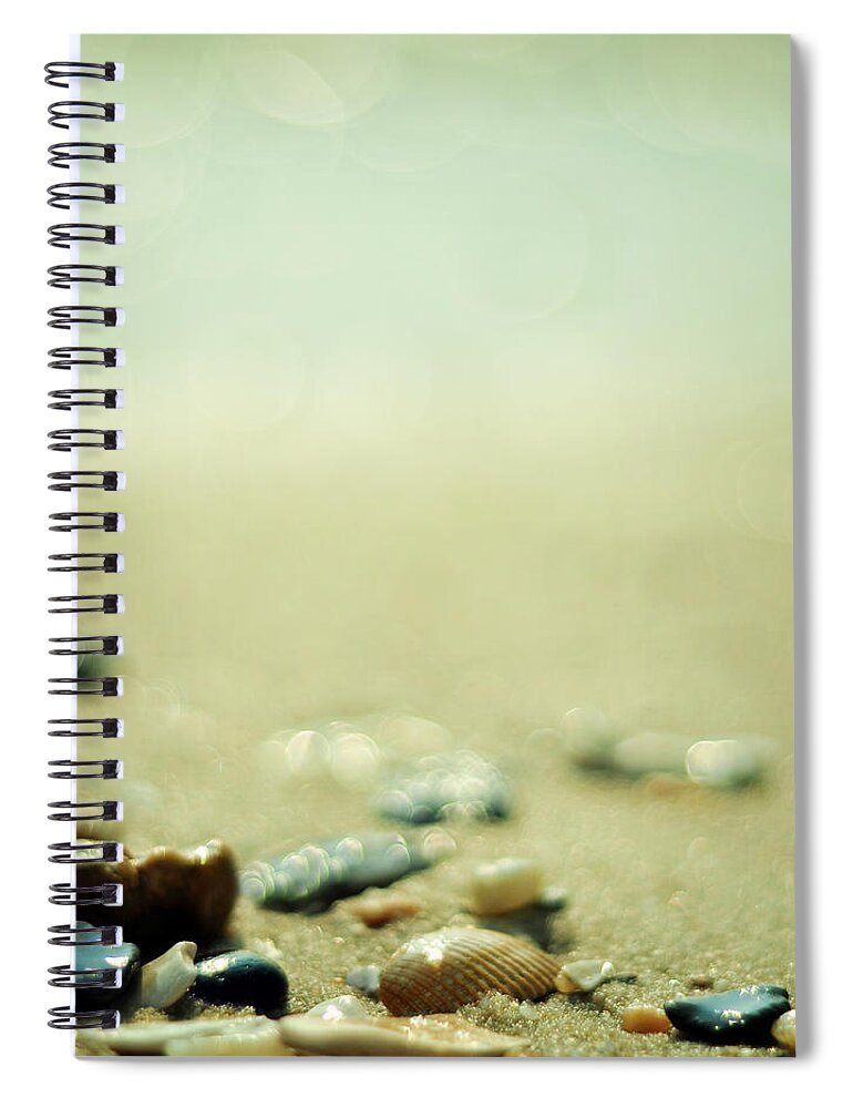 Beach Spiral Notebook featuring the photograph The Vanishing by Rebecca Sherman