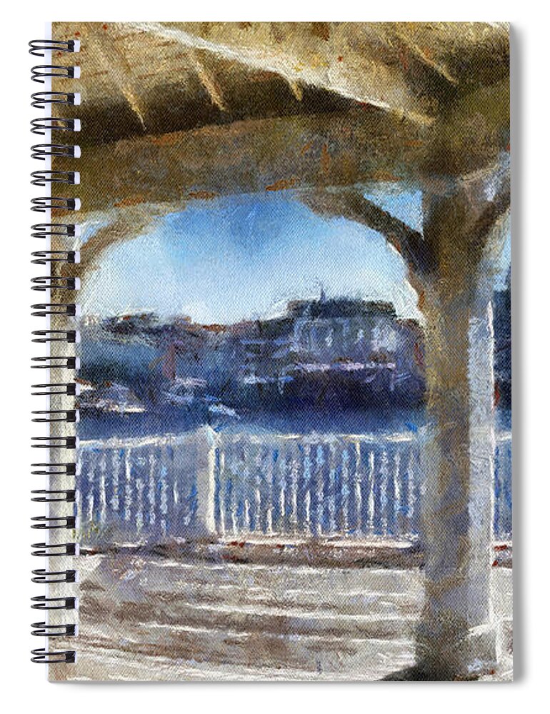 Boardwalk Spiral Notebook featuring the photograph The View From The Boardwalk Gazebo WDW 02 Photo Art by Thomas Woolworth