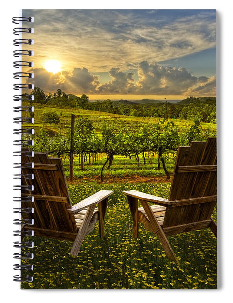 Appalachia Spiral Notebook featuring the photograph The Vineyard  by Debra and Dave Vanderlaan