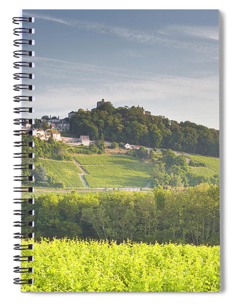 Loire Valley Spiral Notebook featuring the photograph The Vineyards Of Sancerre In The Loire by Julian Elliott Photography