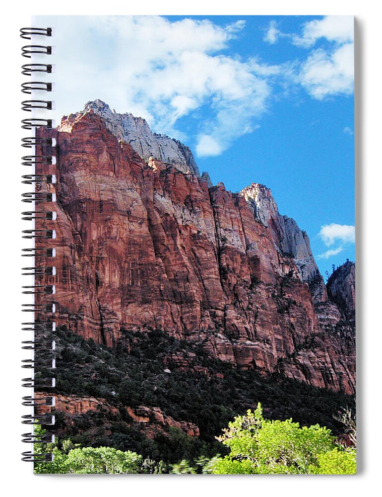 Zion Park Spiral Notebook featuring the photograph The Wall by Sylvia Thornton