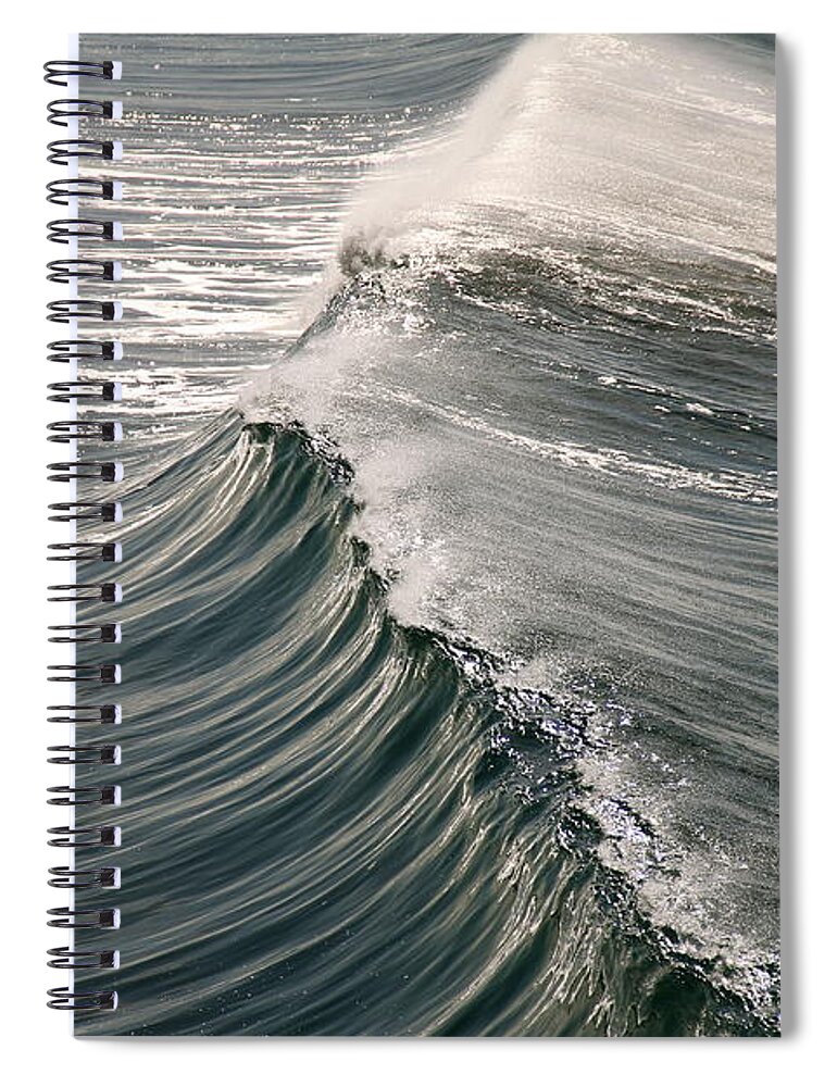 Wave Spiral Notebook featuring the photograph The Wave by John Babis