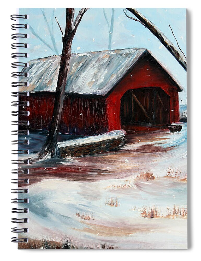 Nature Spiral Notebook featuring the painting The Way Home by Meaghan Troup