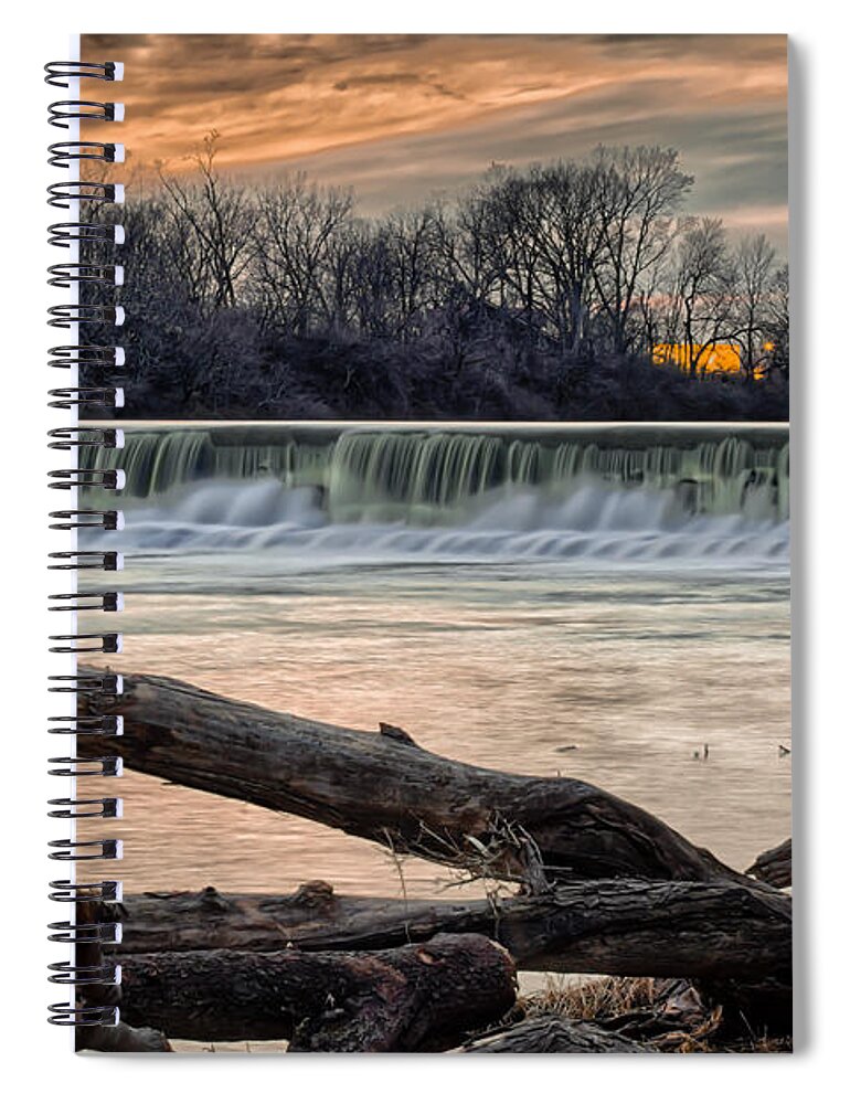 Indiana Spiral Notebook featuring the photograph The White River by Ron Pate