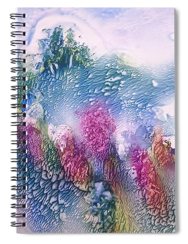 Water Spiral Notebook featuring the painting Winds of Change by Sharon Ackley