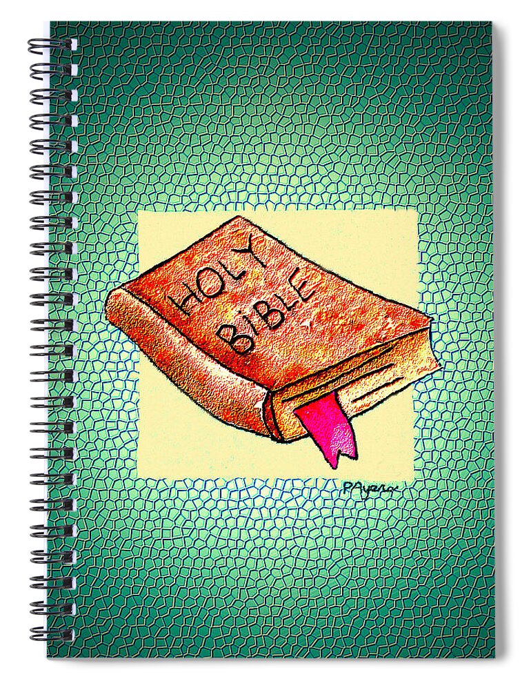 Watercolor Spiral Notebook featuring the painting The Word by Paula Ayers