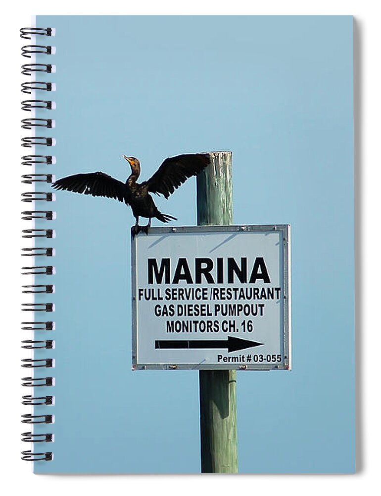 Marina Spiral Notebook featuring the photograph This Way To The Marina by Aimee L Maher ALM GALLERY