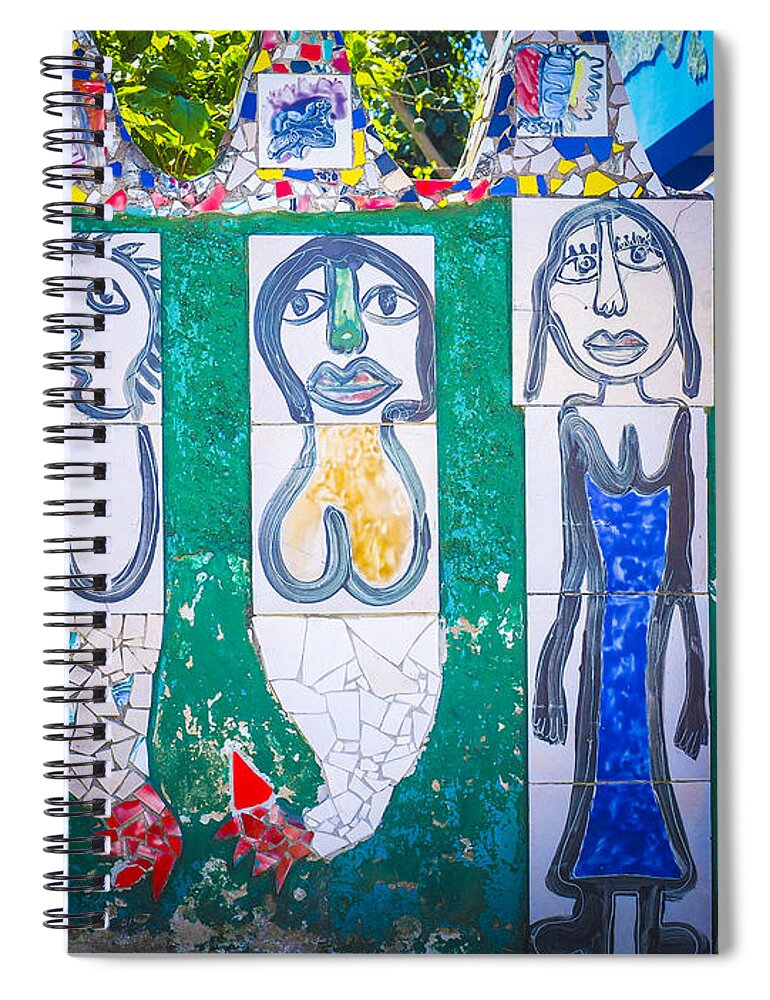 2014 Spiral Notebook featuring the photograph Three Chix Mosaics by Jo Ann Tomaselli