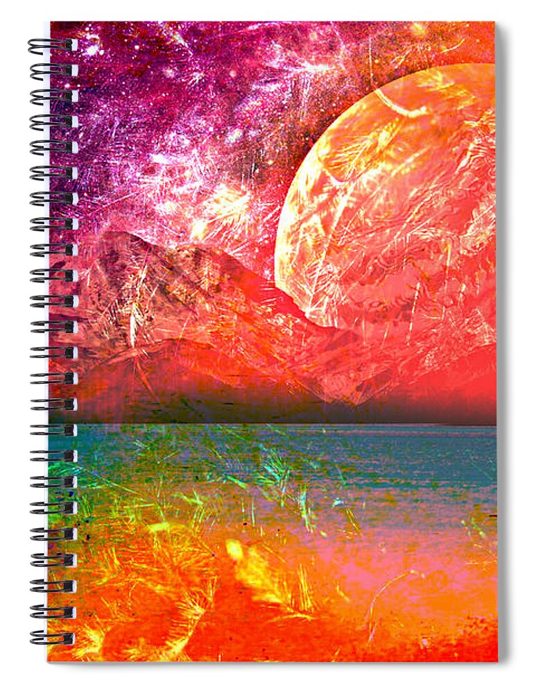 Fantasy Spiral Notebook featuring the painting Through Other Eyes by Ally White