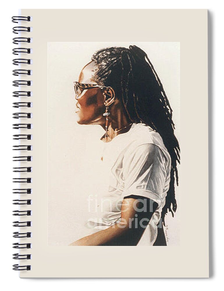 African American Art Spiral Notebook featuring the painting Through Rose Colored Glasses by Sonya Walker