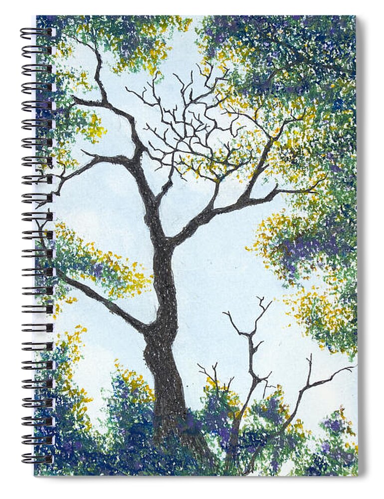 Ozarks Spiral Notebook featuring the pastel Through the Tree - Lake of the Ozarks by Michele Fritz