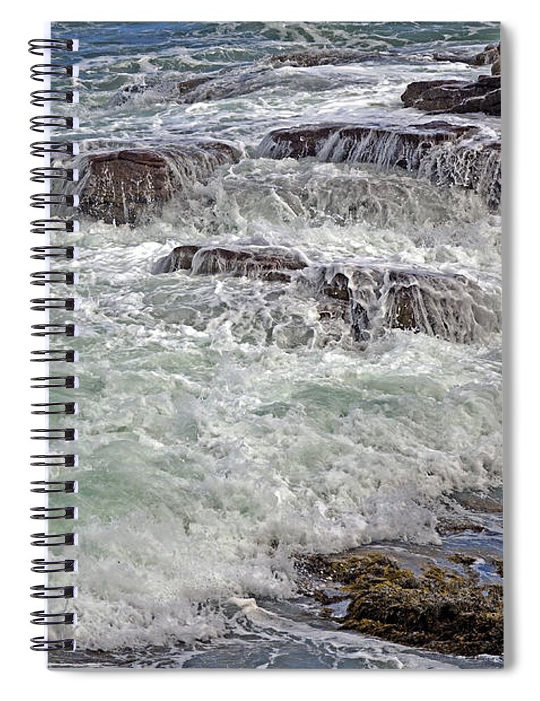 Sea Spiral Notebook featuring the photograph Thunder and Lace by Lynda Lehmann