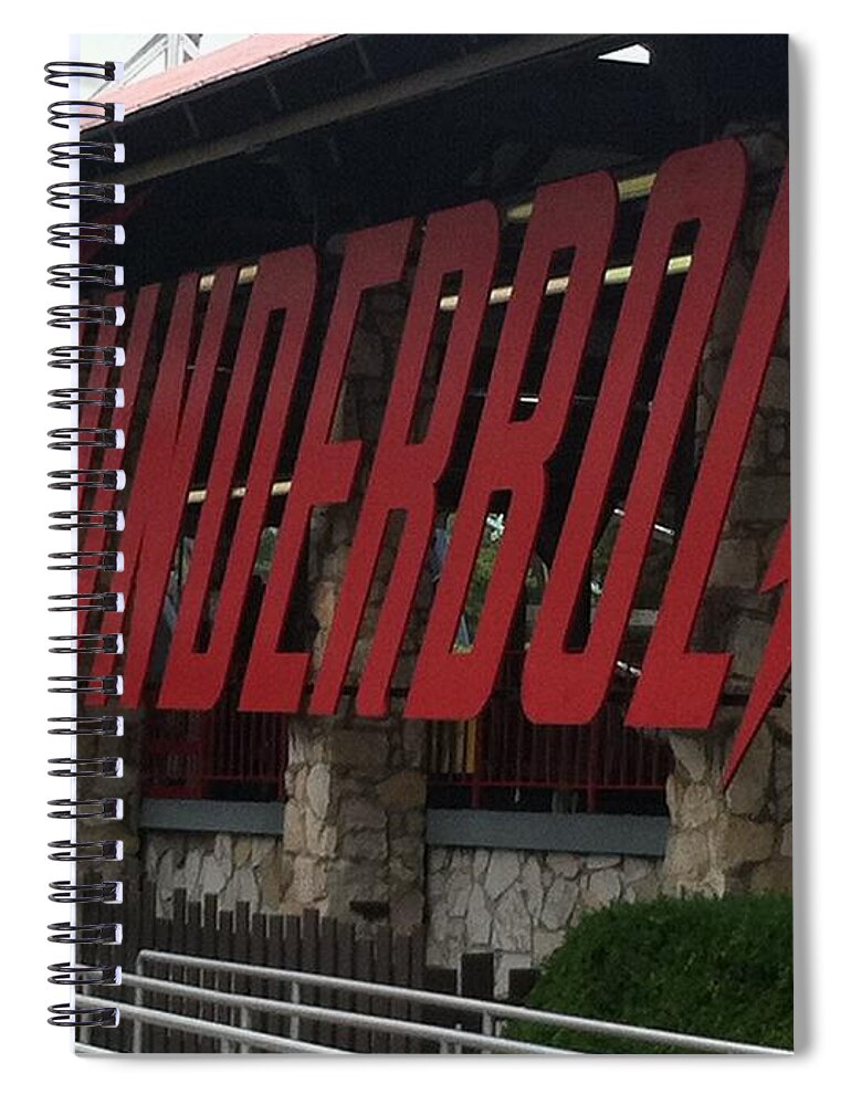 Thunderbolt Spiral Notebook featuring the photograph Thunderbolt Roller Coaster by Michael Krek