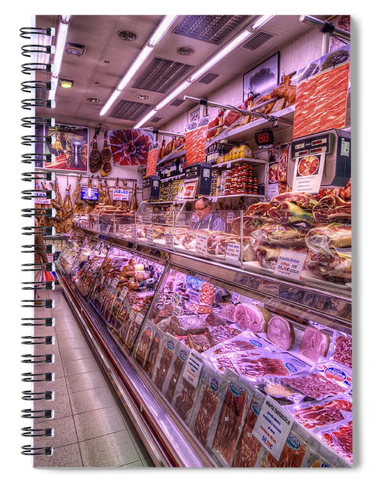 Art Spiral Notebook featuring the photograph Tienda de Carne Seca by Yhun Suarez