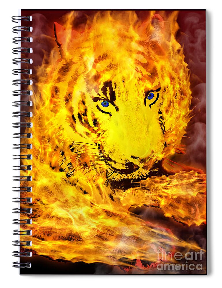 Art Spiral Notebook featuring the photograph Tiger for Sale by Gary Keesler