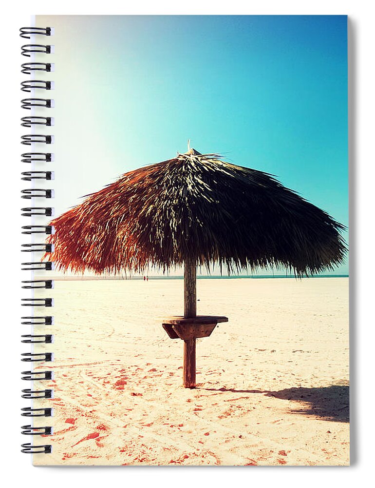 Florida Spiral Notebook featuring the photograph Tiki Hut Photography Light Leaks3 by Chris Andruskiewicz