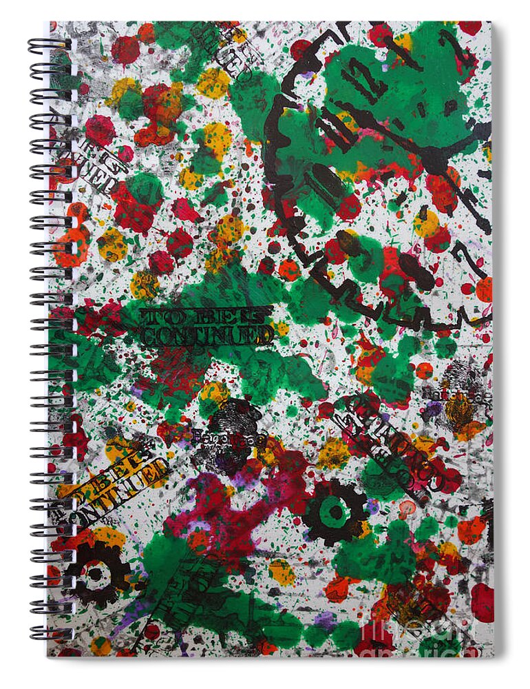 Jacqueline Athmann Spiral Notebook featuring the painting Time by Jacqueline Athmann