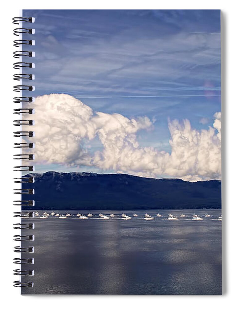 Clouds Spiral Notebook featuring the photograph Time Travel by Peggy Collins