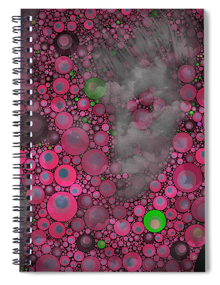 Circles Spiral Notebook featuring the digital art Time Warp by Dorian Hill